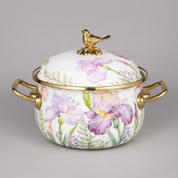 НАБОР КАСТРЮЛЬ AGNESS ЭМАЛИРОВАННЫХ СЕРИЯ IRISES, 4ПР. 2,1Л И 3,8Л фото 7