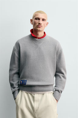 CHAMPION ® X ZARA STRIPED PATCH SWEATER  фото 2