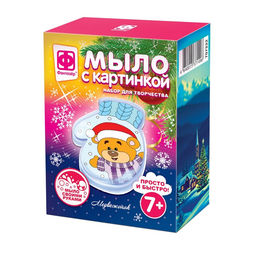 Мыло с картинкой своими руками Медвежонок, форма: варежка