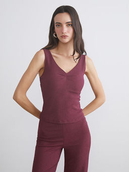 V Yaka Dokulu B?zg?l? Bluz