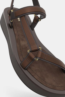 STRAPPY HOOK-AND-LOOP SANDALS - Zara фото 2