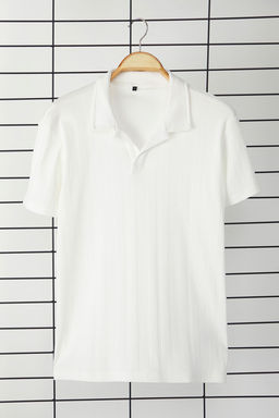 TRENDYOL MAN Ekru Regular/Normal Kesim Dokulu Basic Polo Yaka T-shirt TMNSS25PO00000 - Trendyolmilla фото 13