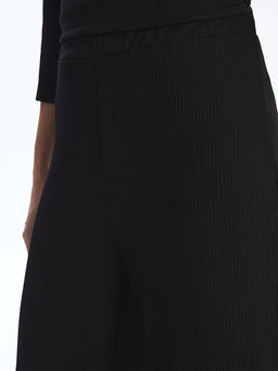 Beli Lastikli D?z Geni? Pa?a Kad?n Pantolon