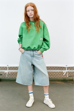 SUDADERA TEXTO PENN  / Verde - Zara фото 5