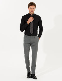 Серые зауженные брюки из ткани - Cacharel фото 10