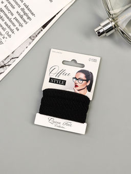 Цена за 12 шт. Резинки для волос «Стиль классик», набор 3 шт., 5.5 см, чёрные