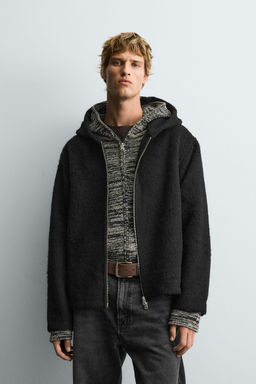 FAUX FUR HOODED OVERSHIRT - Zara фото 2
