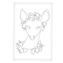 Скетчинг акварелью «Животные в цветах»