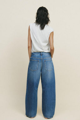 TRF BAGGY BALLOON MID-WAIST JEANS - Zara фото 4