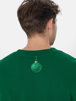 Футболка мужская зеленая с новогодним принтом - Mark formelle фото 5