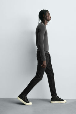 JEANS SKINNY CROPPED FIT / Negro - Zara фото 6