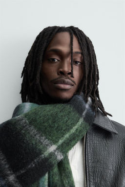 BRUSHED CHECK SCARF