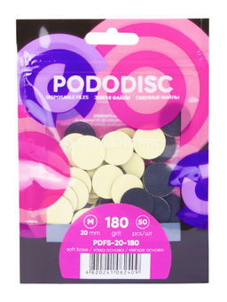 Staleks Сменные файлы на мягкой основе для педикюрного диска / Pododisk M, 180 грит