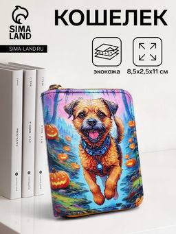 Кошелёк на молнии, синий, разноцветный