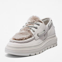Женские мокасины Timberland Ray City Boat Shoe 3 Eye Shearling белые фото 2