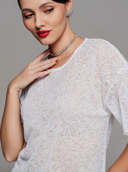 Футболка полупрозрачная паутинка оверсайз - Sahar art lab фото 4