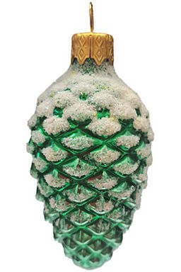 (цена за 3 шт) Елочное украшение Шишка в снегу Ф2-90/31 - Коломеев фото 2