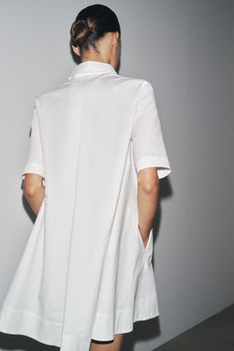 ZW COLLECTION POPLIN SHORT DRESS - Zara фото 3