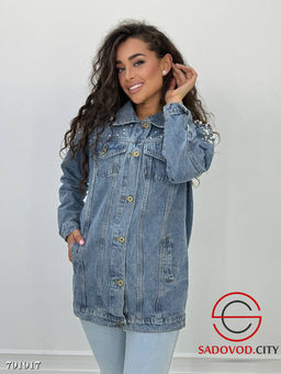 Джинсовка с жемчугом женская - Bruno фото 2