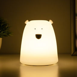 Фигурка светящаяся RISALUX «Антистресс мякиш мишка», LED-ночник, RGB, от батареек 3×ААА, 9×9×10.5 см