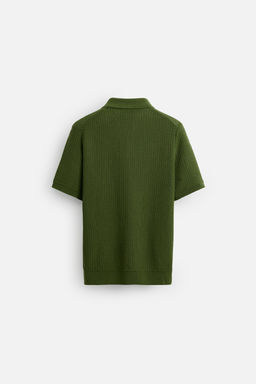 TEXTURED KNIT POLO SHIRT - Zara фото 7