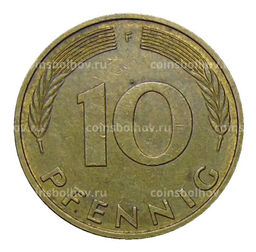 Монета 10 пфеннигов 1994 года F Германия