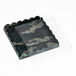 Цена за 5 шт. Коробка для печенья, Камуфляж 21?21?3 см