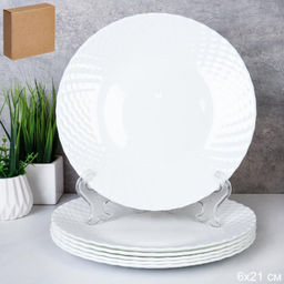 Набор тарелок 6 штук 210 мм / NHG85 (white) /уп 12/