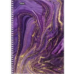 Бизнес-тетрадь А4,96л,кл,греб,ламин.обл. Attache Selection Fluid Фиолетовый