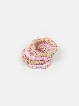 Резинки для волос Беж/Роза 4 шт - Bungly фото 5