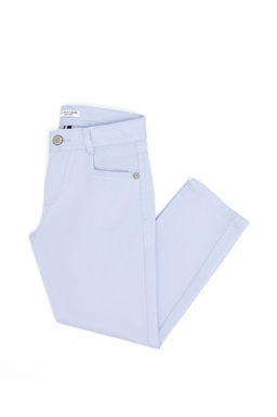 Голубые брюки из плотной ткани для мальчика