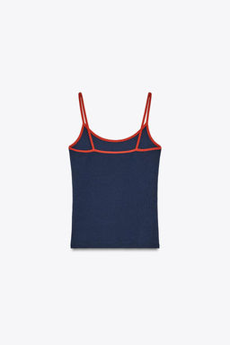 CONTRAST STRAP VEST TOP - Zara фото 4