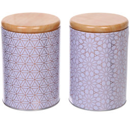 Цена за 2 шт. Банка для продуктов металлическая "Фантазия" 1300мл 11*15см