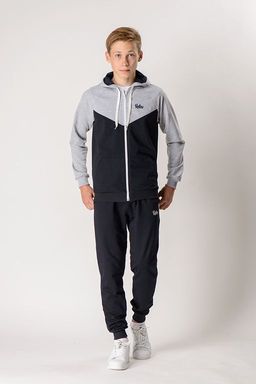 Спортивный костюм М-1120: Серый меланж / Тёмно-синий - Relay фото 2