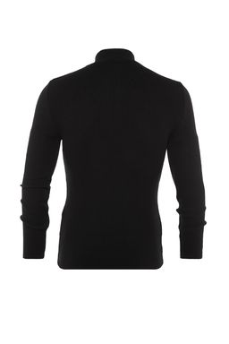 TRENDYOL MAN Siyah Fitted Dar Kal?p Pamuklu Couple/Cift Yar?m Bal?kc? Yaka Fermuarl? Fitilli Kazak TMNAW20KZ1034 - Trendyolmilla фото 15