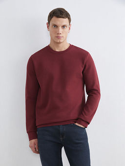 Bisiklet Yaka Erkek Kal?n Sweatshirt