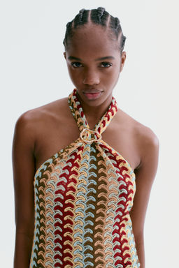 Vestido halter efecto crochet - H&m фото 6