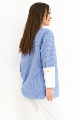 Рубашка Magia mody 2256 голубой в полоску
