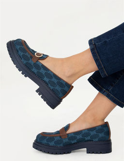 Lacivert Loafer Ayakkab_