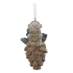 Фигурка декоративная подвесная "Снеговик", L4,5 W3 H9 см, 3в.