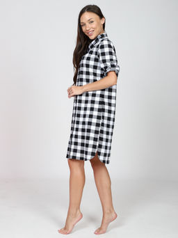 Халат - туника "Серая клетка" (М-679)