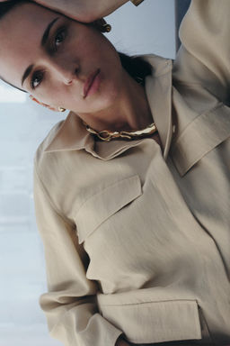 ZW COLLECTION FLOWING SHIRT WITH POCKETS - Zara фото 17