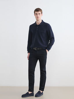 Polo Yaka Erkek Sweatshirt