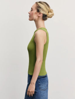 Базовая майка в рубчик / Zarina  фото 4