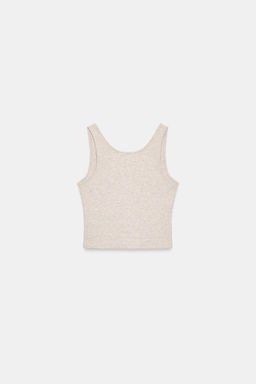 TOP CROP TIRANTES RIB / Beige vigor? - Zara фото 6