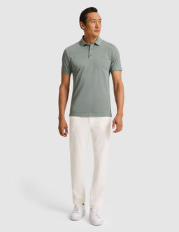 _a_la Slim Fit Saf Pamuk Polo Yaka Basic T-shirt