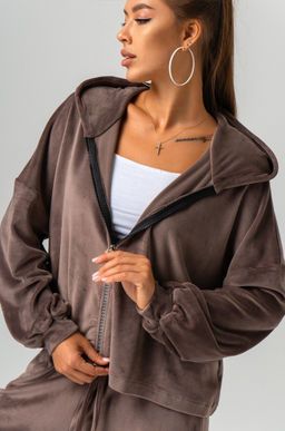 Женский костюм оверсайз из велюра Happyfox