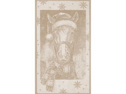 Полотенце махровое 6с104.511ж2 Лошадь новогодняя(лен3) 67х40см