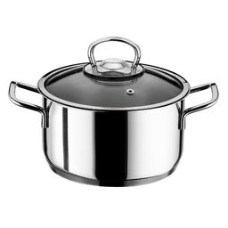Кастрюля Марта нерж.ст. 6.0л, 24х14см стек.крышка арт.К-100-24-0 /КАТЮША/