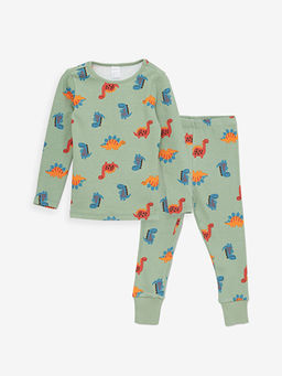 Bisiklet Yaka Uzun Kollu Erkek Bebek Pijama Tak?m?